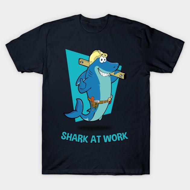 Shark at Work T-Shirt by MaR73